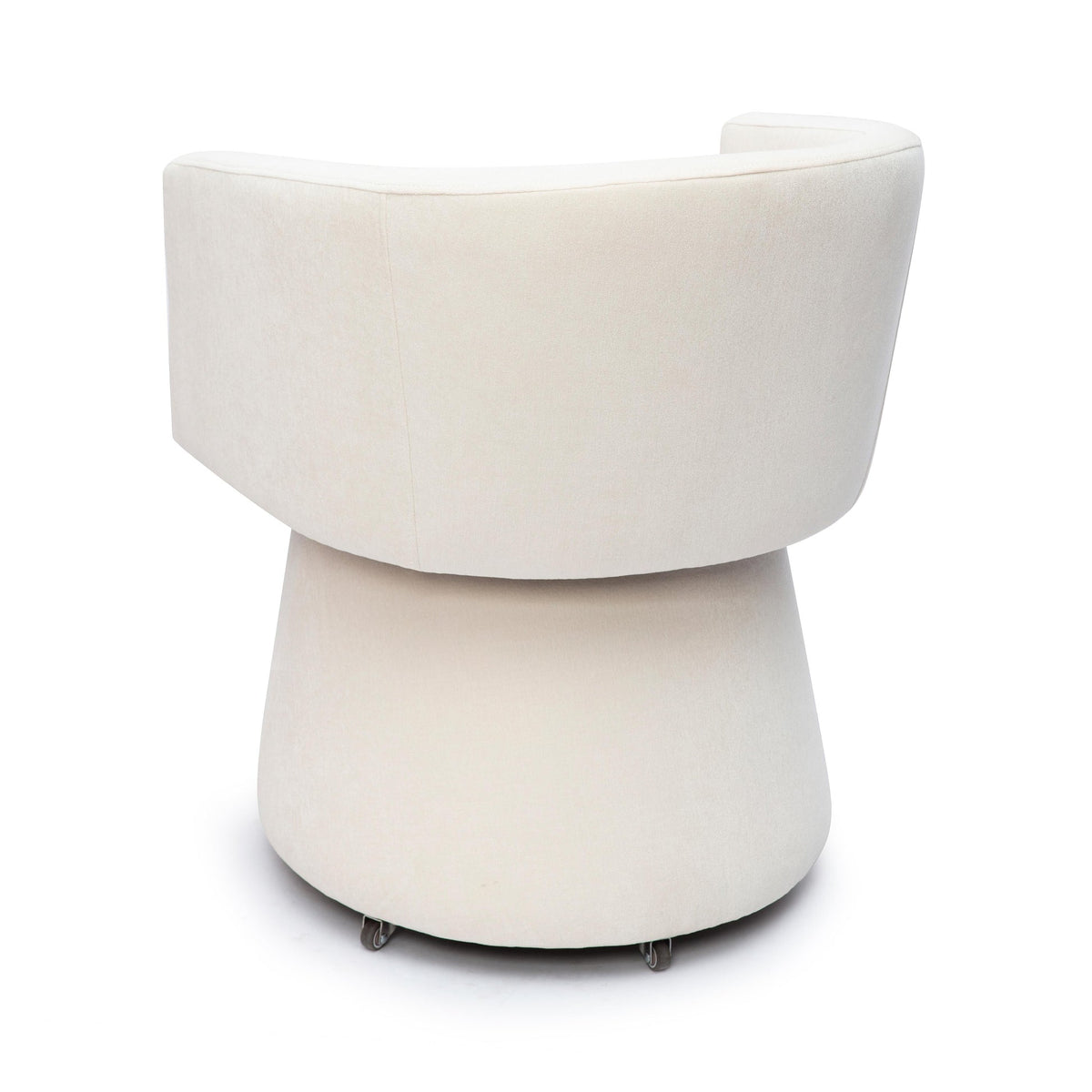 Nest Cream Upcycled Contract-Grade Chenille Rolling Desk Chair