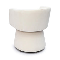 Nest Cream Upcycled Contract-Grade Chenille Rolling Desk Chair
