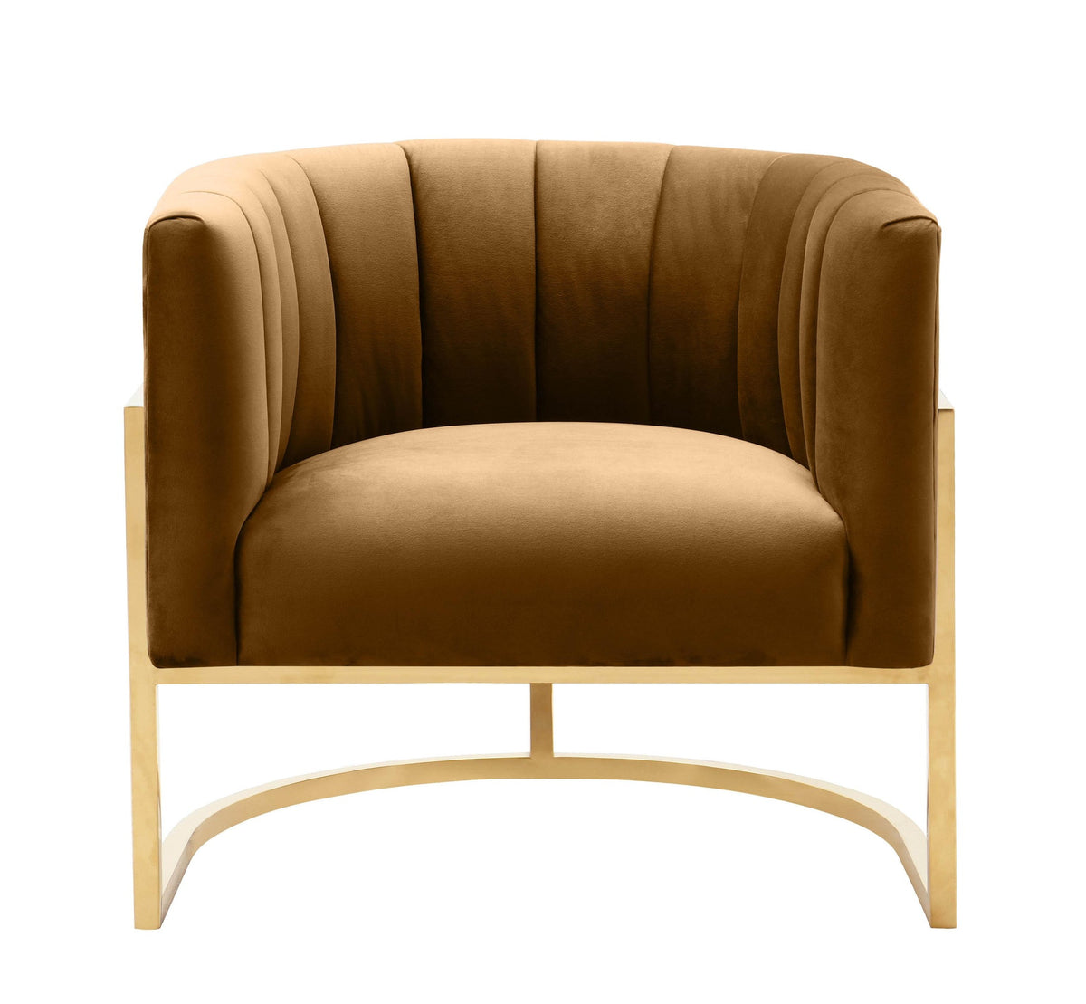 Chloe Cognac Performance Velvet Accent Chair