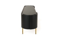 Anita Modern Black Oak & Gold TV Stand