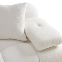 Vogue 118.2" Cream Performance Vegan Shearling 4 Piece Modular Sectional