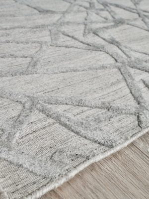 Selena Grey Hand Loomed Area Rug - Elegance Collection