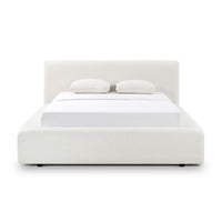 Aubrielle Cream Upcycled Linen Storage Bed