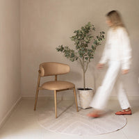 Rowan Nude Leather Dining Chair