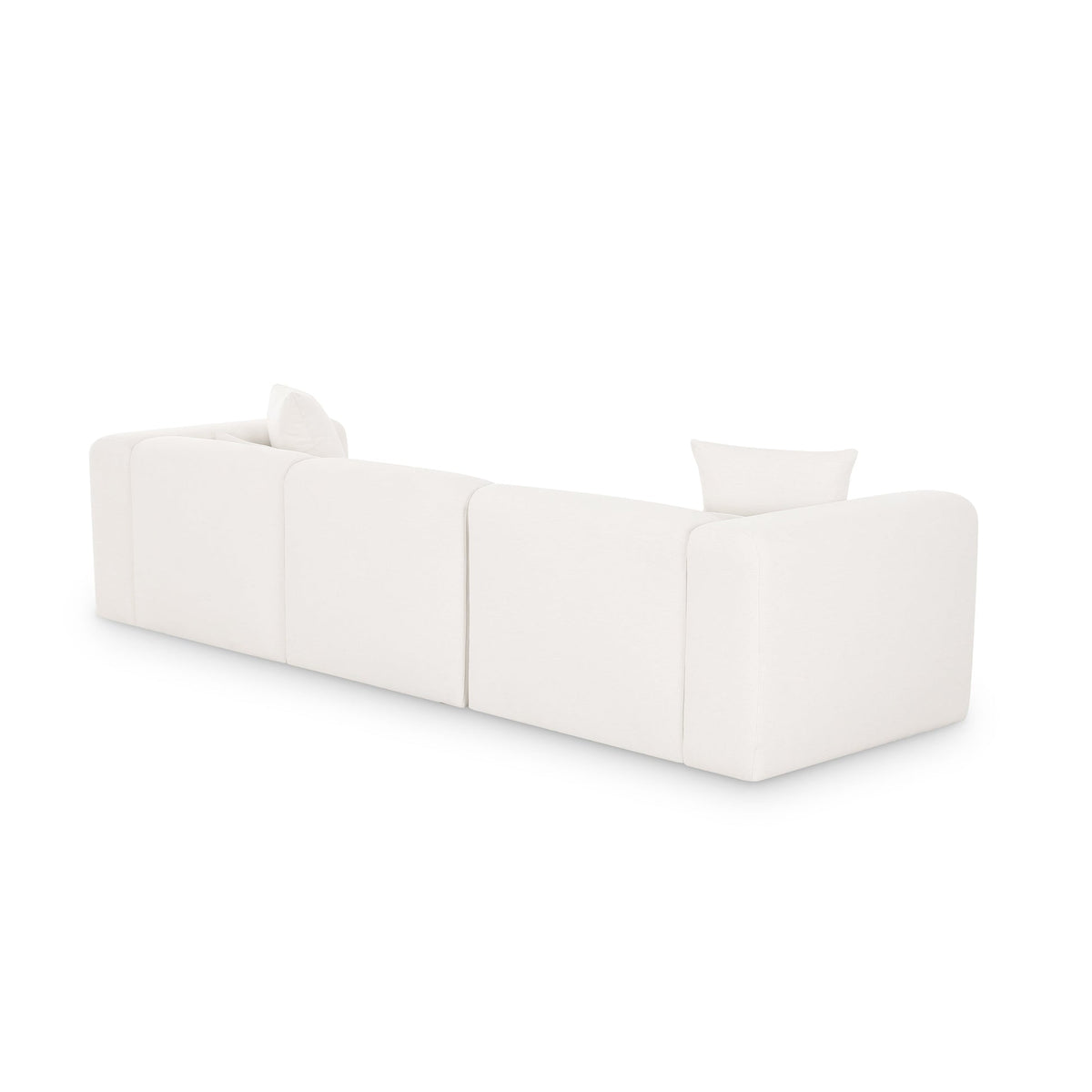 Tereasa  118" Cream Performance Chenille Modular Sofa