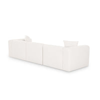 Tereasa  118" Cream Performance Chenille Modular Sofa