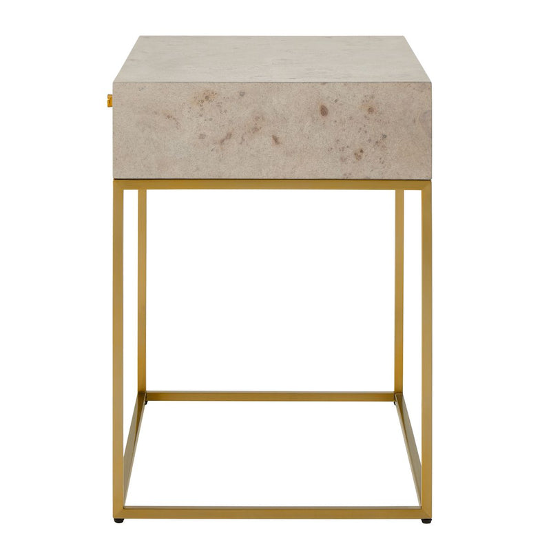 Juliette Maple Burl Nightstand/End Table