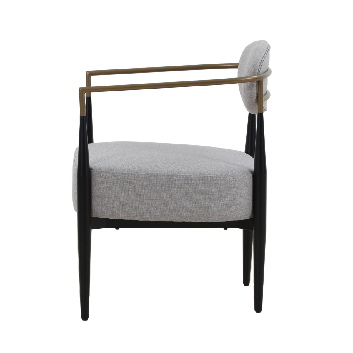 Carnaby Modern Grey & Gold Dining Chair