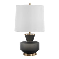 Tina Black Glass & Gold Table Lamp