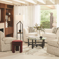 Lauren 89.5 Stylishly Curved Sofa Without Legs