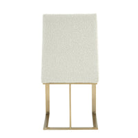 Camille Modern Off-White & Gold Dining Chair