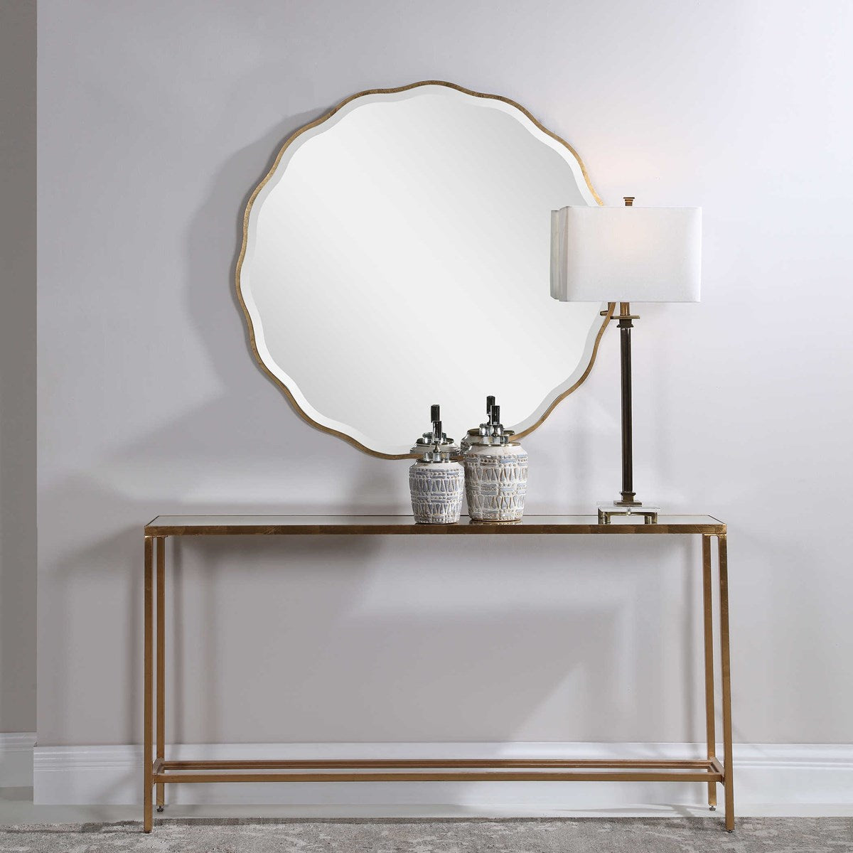 Bellas Round Gold Mirror (2 Sizes Available)