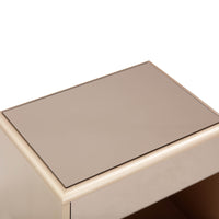Francesca Art Deco Taupe Nightstand