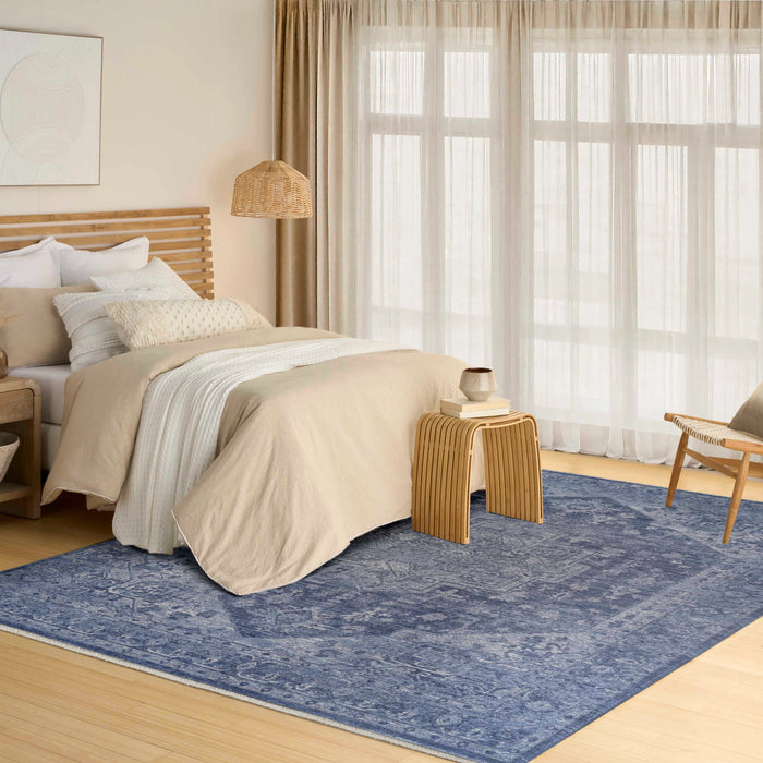 Lucienne Blue Medallion Area Rug