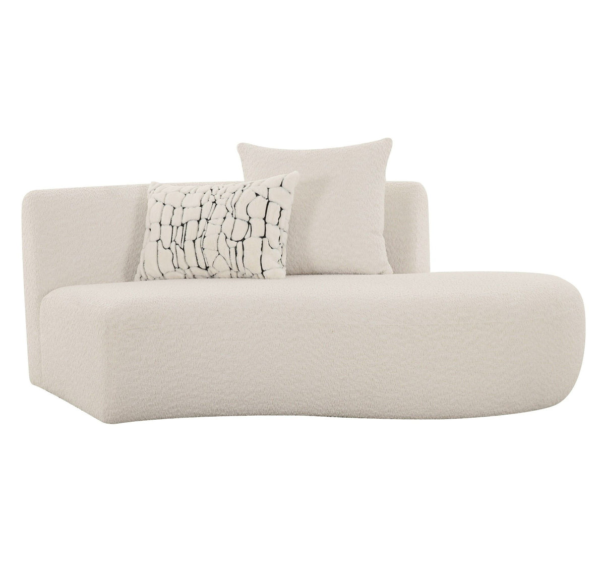 Estella Modern Off-White Curved Sectional Sofa