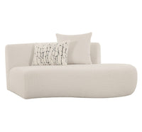 Estella Modern Off-White Curved Sectional Sofa