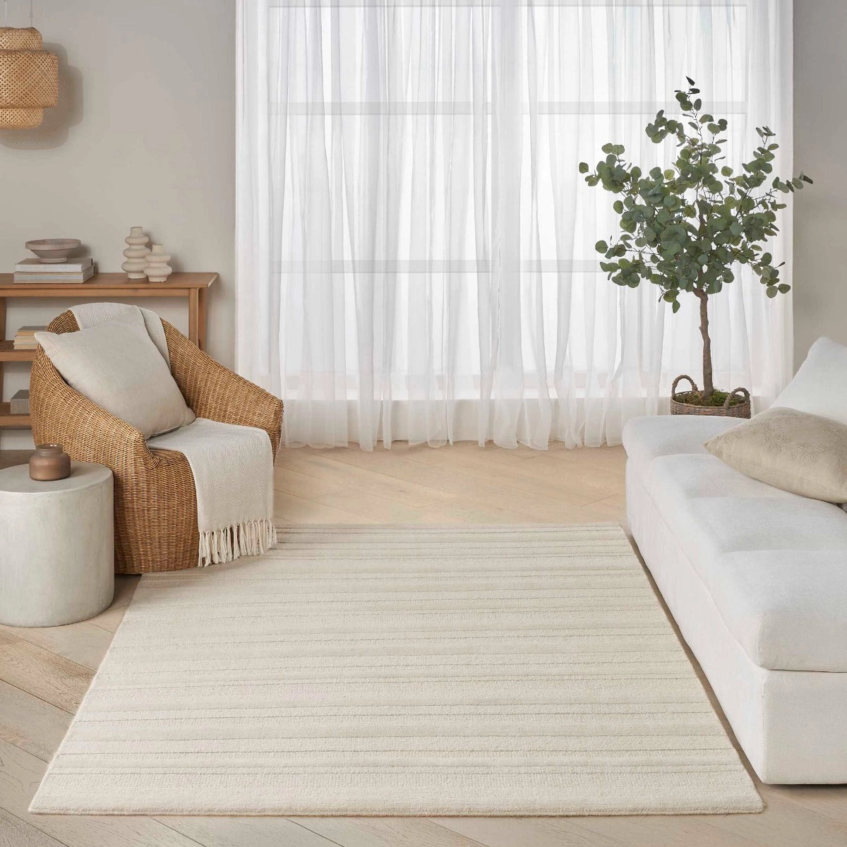 Martha Multi Weave Ivory Area Rug