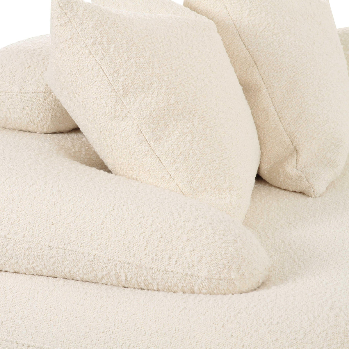 Gracie 109" Cream Performance Boucle Modular Curved Sectional