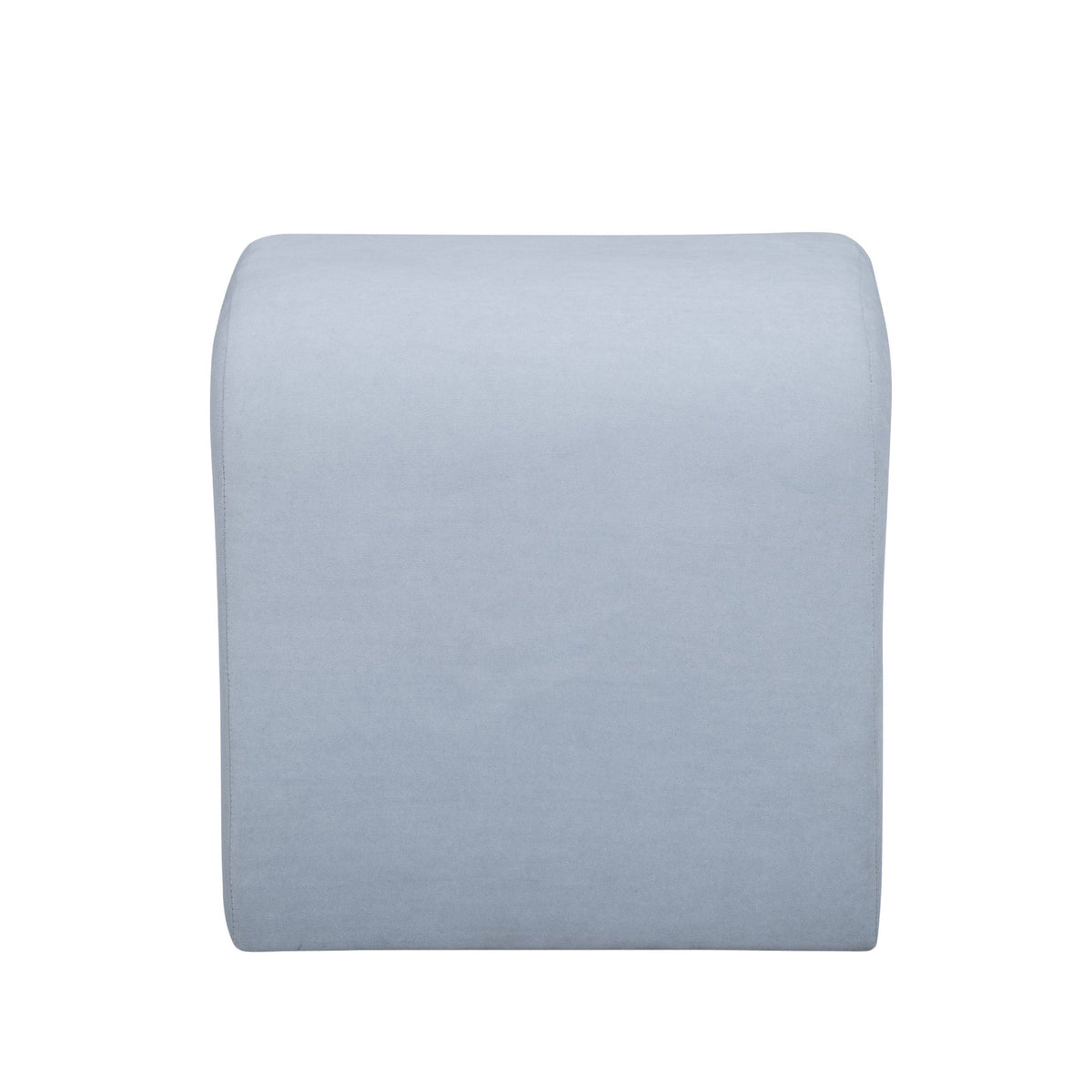 Daliah Light Blue Performance Velvet Ottoman