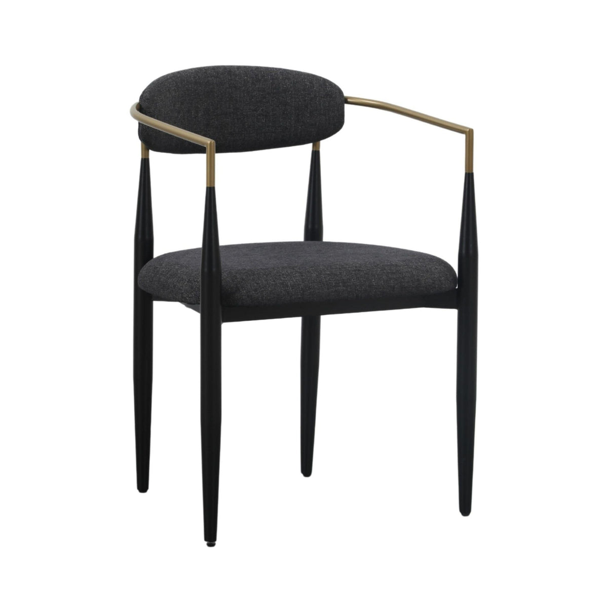 Nicole Dark Grey/Gold & Black Dining Chair