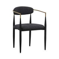 Nicole Dark Grey/Gold & Black Dining Chair