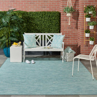 Amedee Indoor/Outdoor Lake Blue Area Rug - Elegance Collection