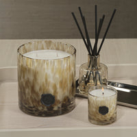 Opal Glass Five-Wick Candle Jar Light Mocha/Javanese Vetiver (Set of 2)