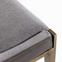 Aarya Grey & Brass Dining Chair