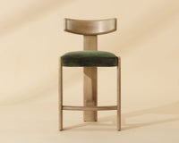 Horton Rustic Oak & Forest Green Counter Stool