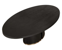 Tasmin 98" Black Acacia & Brushed Gold Dining Table