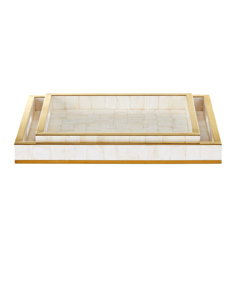 Theodora Mother of Pearl Tray (Set of 2)