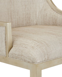 Garson Silver Leaf & Fresh Fine Linen Accent Chair