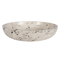 Modern White & Black Limestone Bowl