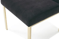 Dhana Modern Black Velvet & Gold Dining Chair