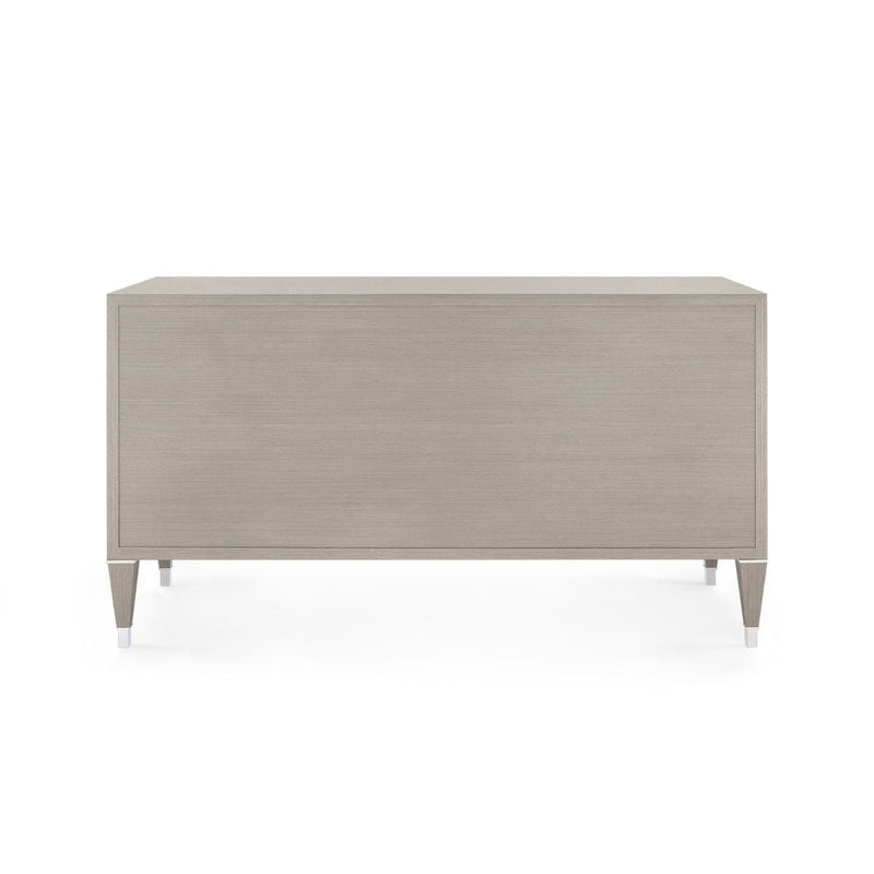 Lanna Extra Large Taupe Grey and Nickel Dresser