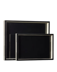 Cosette Ivory & Black Lacquer Tray (Set of 2)