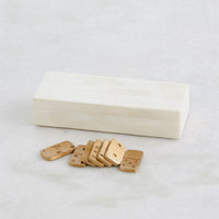 Ivory Bone Boxed Domino Set