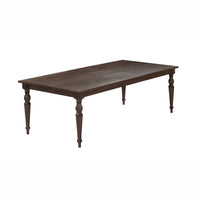 Lunaris 74"-114" Dark Brown Extendable Rectangular Dining Table