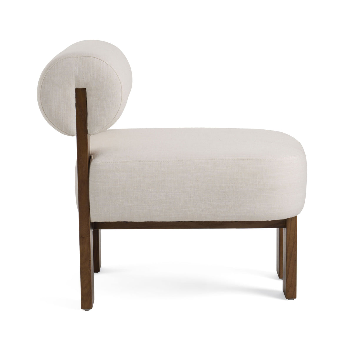 Blithe Modern Off White Fabric Accent Chair