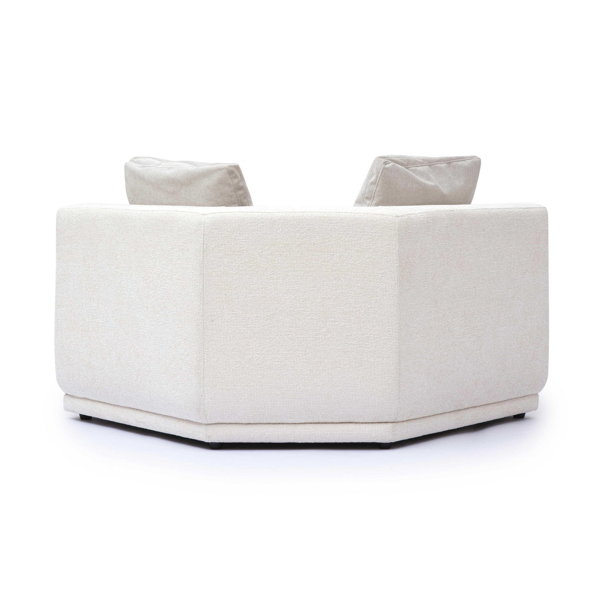 Arabella Cream Performance Chenille Modular Wedge Corner Chair