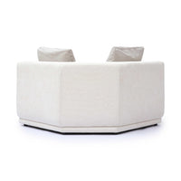 Arabella Cream Performance Chenille Modular Wedge Corner Chair