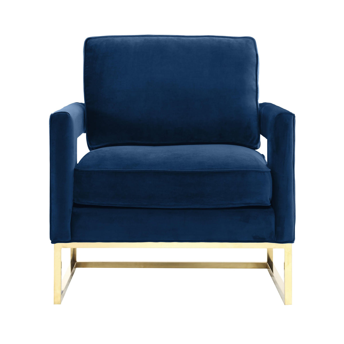 Glimer Navy Velvet Chair - Luxury Living Collection