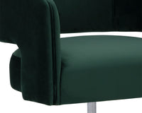 Claren Modern Deep Green & Gold Desk Chair