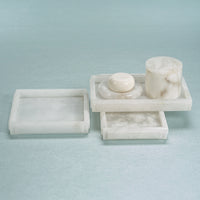 Côte d'Azur Alabaster Apothecary Jar - Set of 2