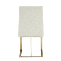 Camille Modern Off-White  & Gold Dining Chair