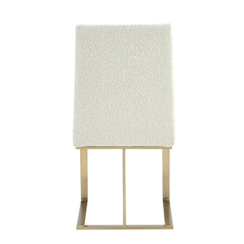 Camille Modern Off-White  & Gold Dining Chair