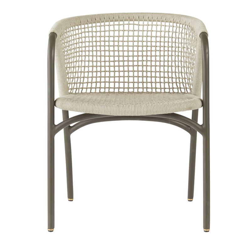 Enzo Buff Plain Weave Outdoor Dining Chair