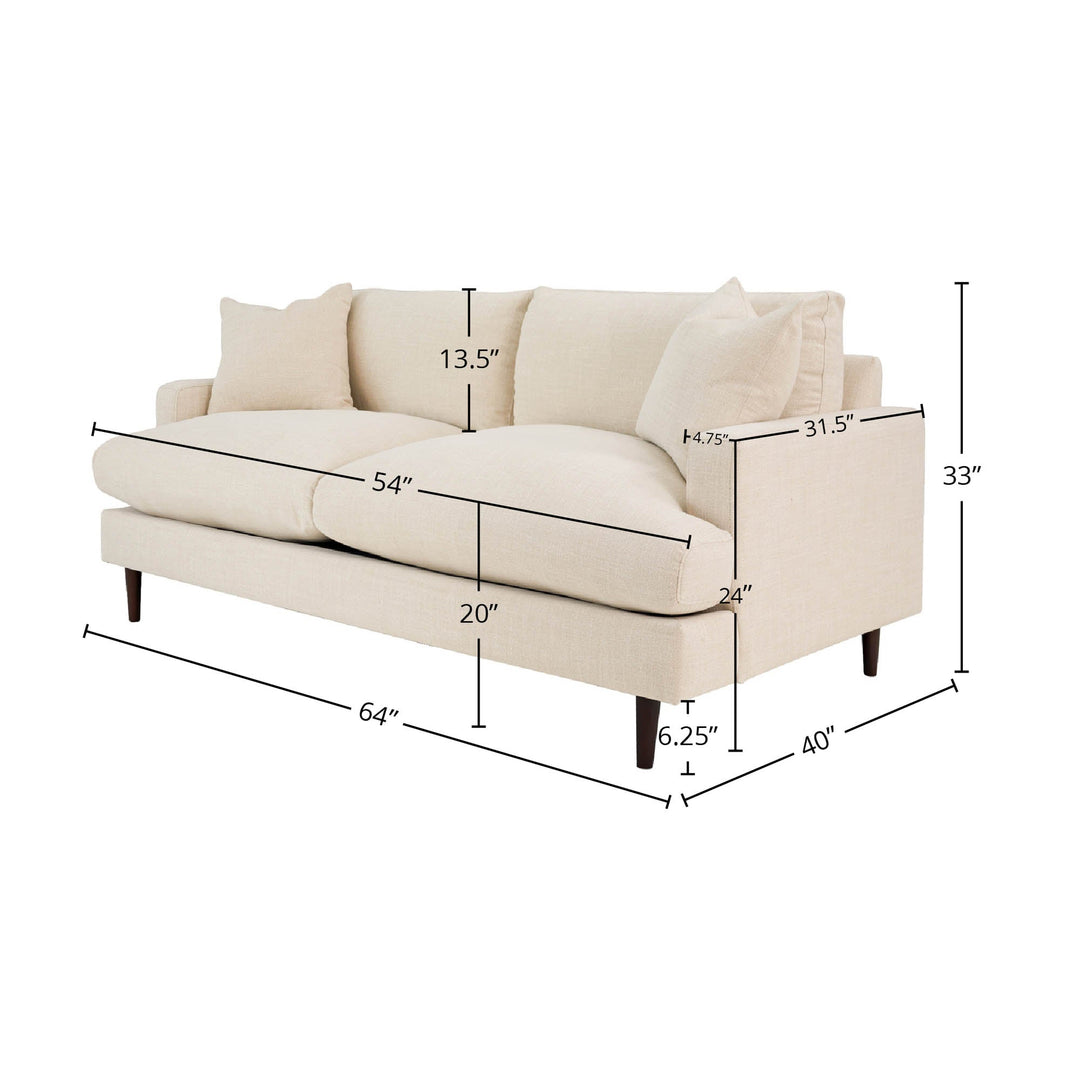 Bronia 64" Beach Alabaster Loveseat