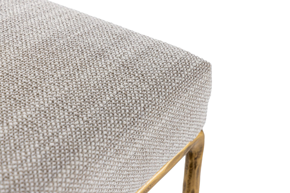 Leslie Modern Off-White & Gold Counter Stool