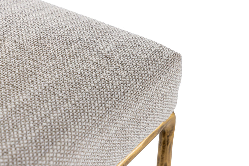Leslie Modern Off-White & Gold Counter Stool